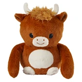 Cute brown Charlie the Highland Cow Boomeez front view with arms out by the sides