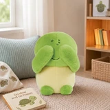 Lifestyle image of the cute Speedy the Turtle Boomeez with its hands covering its eyes
