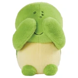 Cute green Speedy the Turtle Boomeez front view with hands covering its eyes