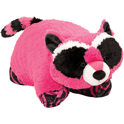 pink raccoon stuffed animal