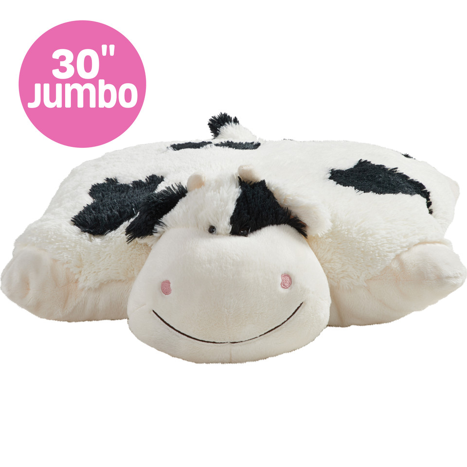 Pillow Pet Jumboz Cozy Cow 30 inch Large Folding Plush Stuffed Animal