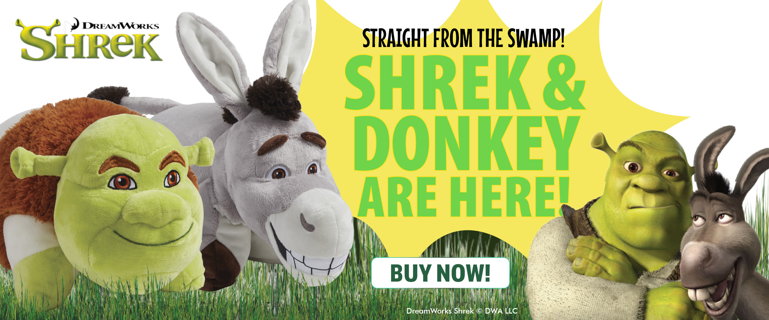 Straight from the swamp! Shrek and Donkey are here! Click here to buy now!