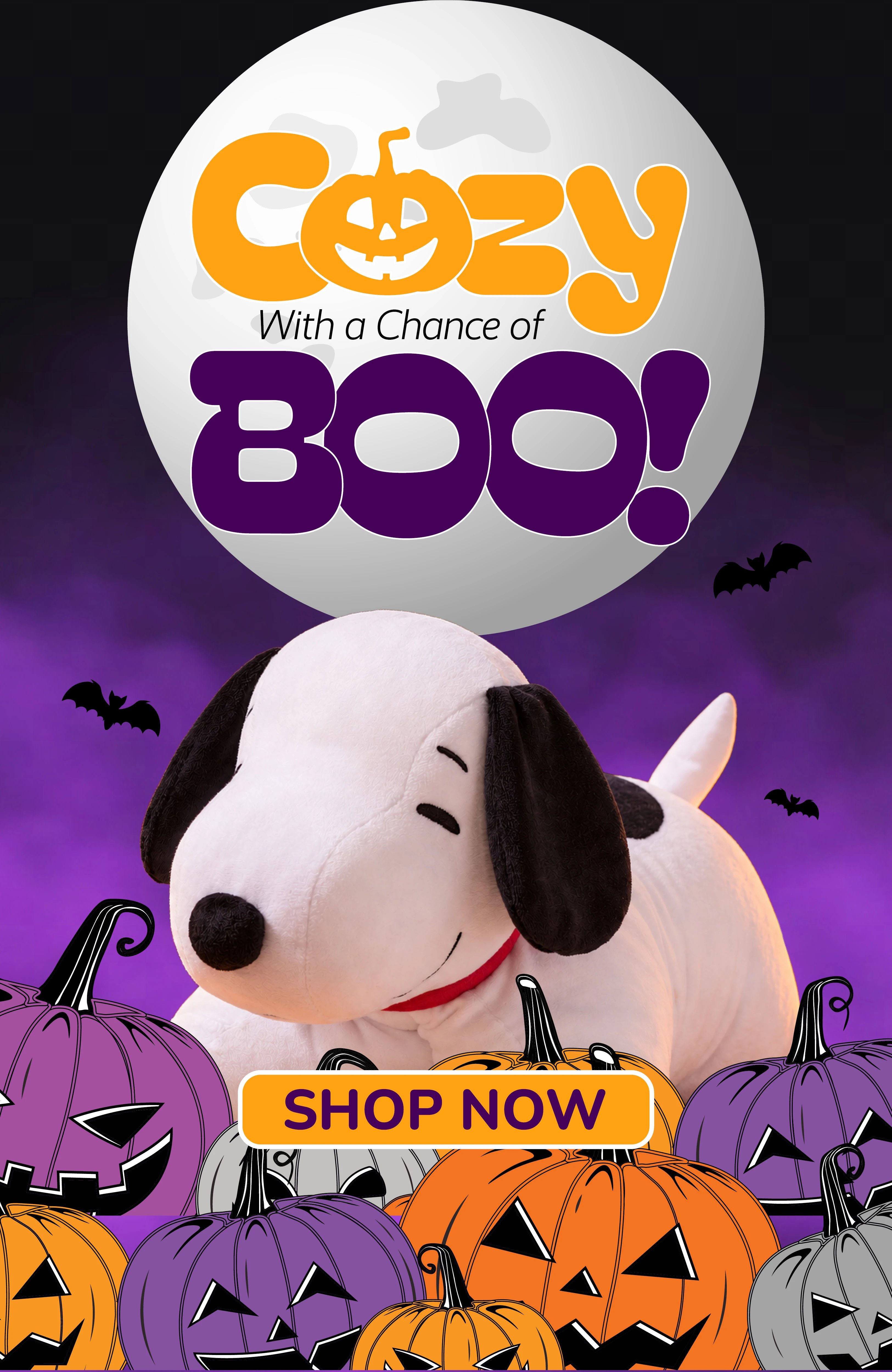 The cutest Snoopy Pillow Pet - a perfect Halloween treat!