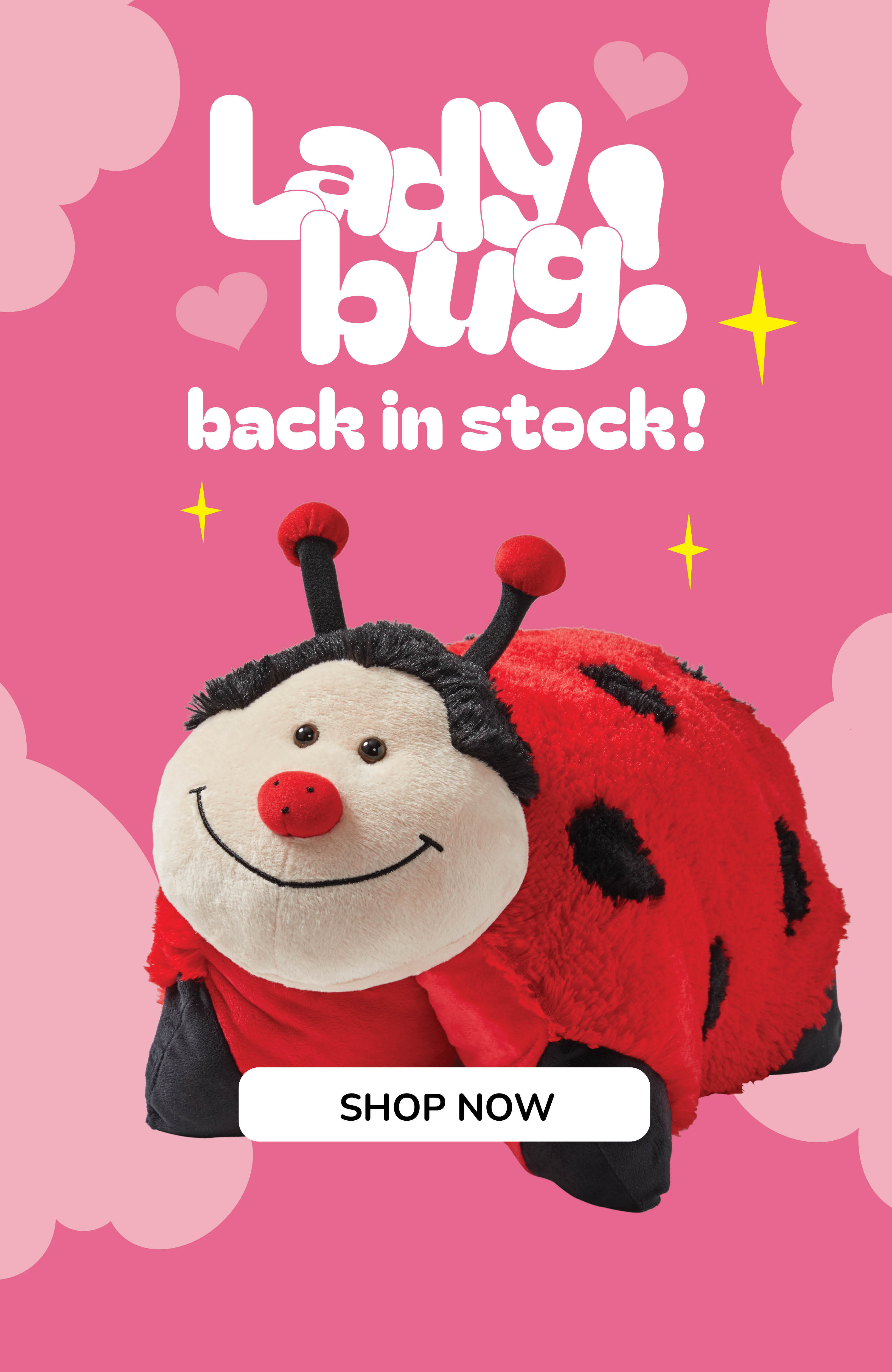 Image of the cutest ladybug Pillow Pet - Ms Ladybug!