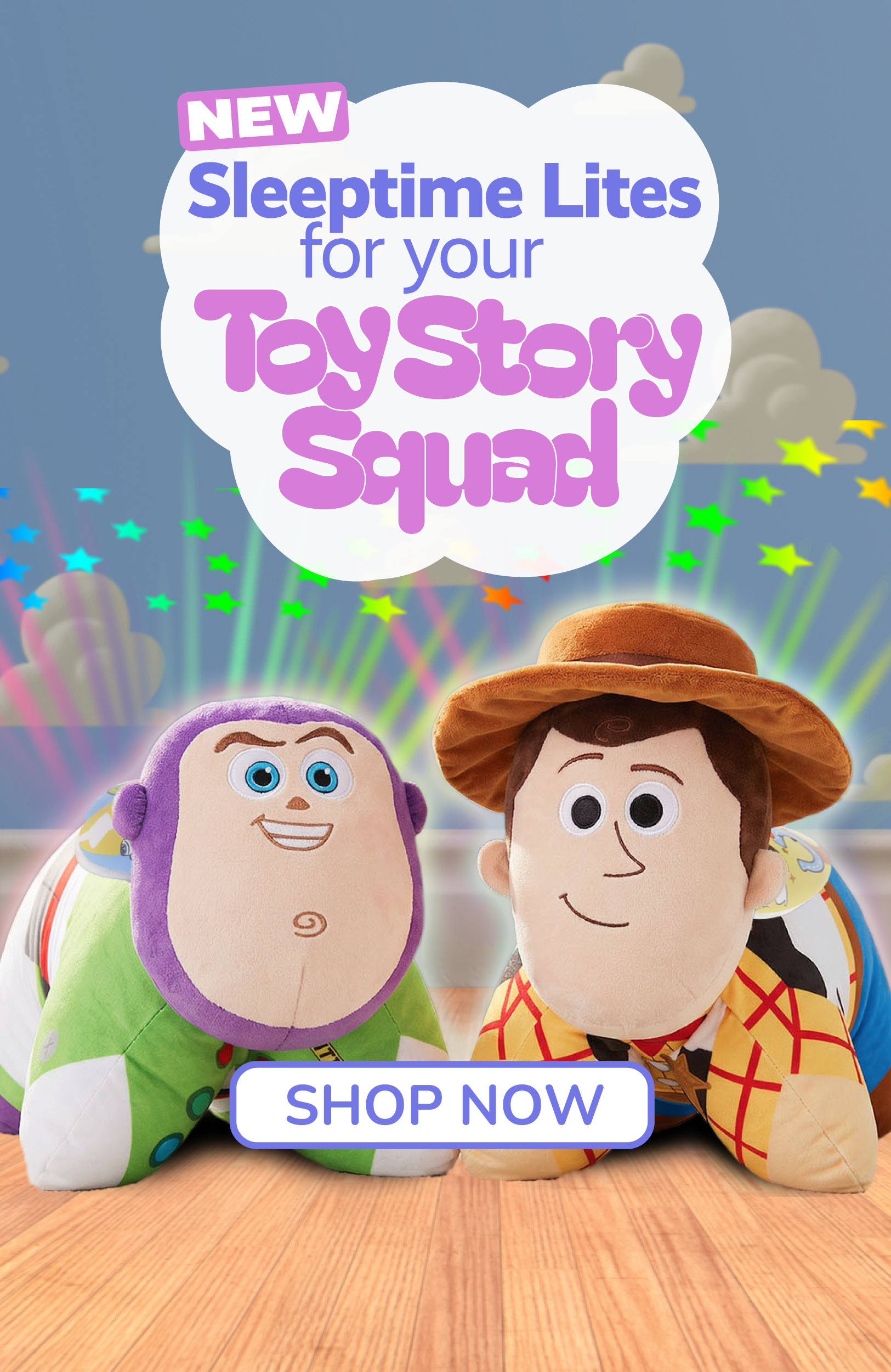 NEW! Sleeptime Lites for your Toy Story Squad. Shop the Buzz Lightyear and Woody Sleeptime Lite night lights now!