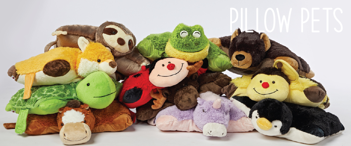 Click here to shop all Pillow Pets, including styles such as Sunny Sloth, Wild Fox, Teddy Turtle, Sir Horse, Friendly Frog, Ms. Ladybug, Magical Unicorn, Mr. Bear, Bumbly Bee and Playful Penguin. Click here to shop all Pillow Pets, including styles such as Sunny Sloth, Wild Fox, Teddy Turtle, Sir Horse, Friendly Frog, Ms. Ladybug, Magical Unicorn, Mr. Bear, Bumbly Bee and Playful Penguin.