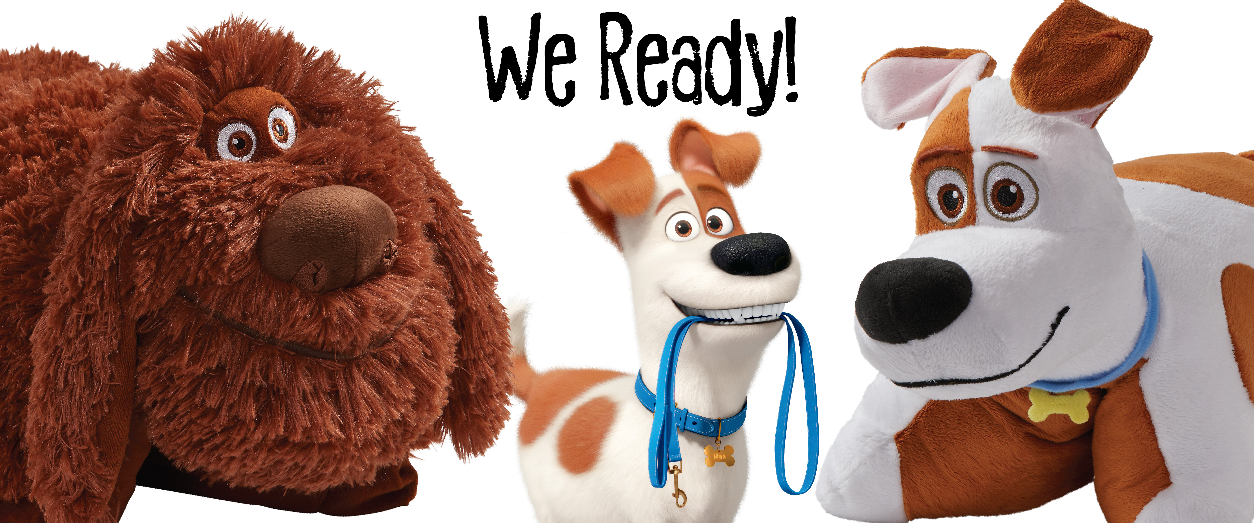 Click here to shop The Secret Life of Pets Pillow Pets, including Max and Duke. We ready!