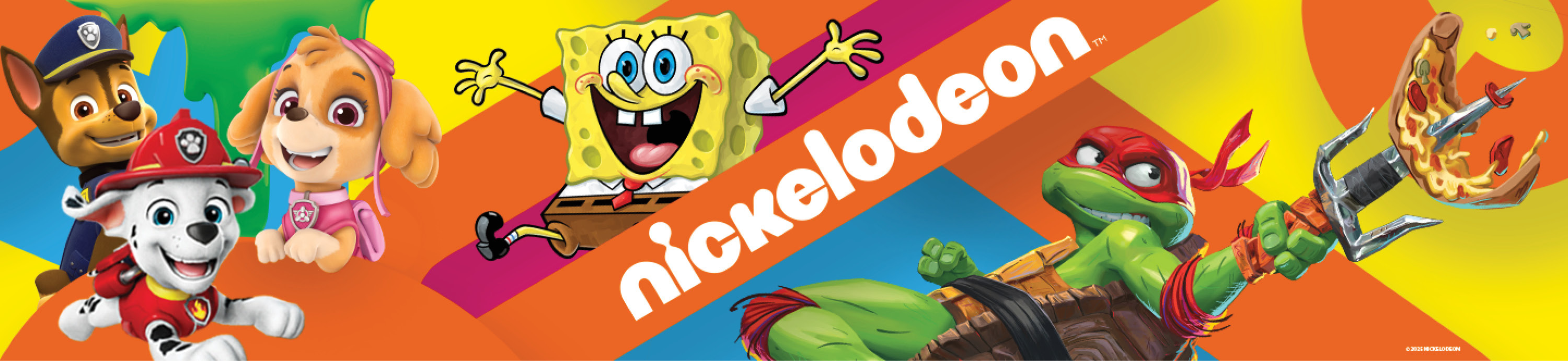 Nickelodeon Character Art including PAW Patrol SpongeBob and TMNT Raphael