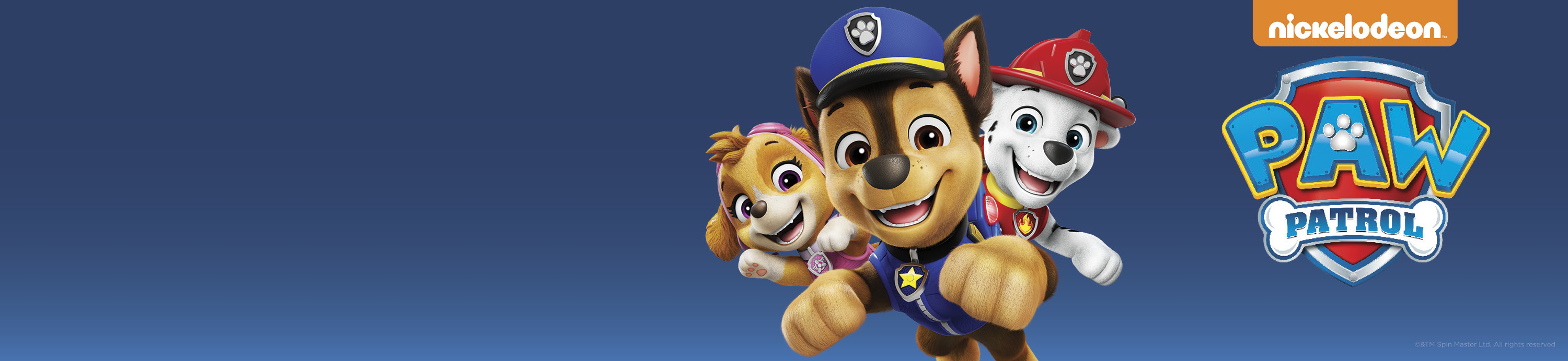 Image of Chase, Marshall and Skye from PAW Patrol