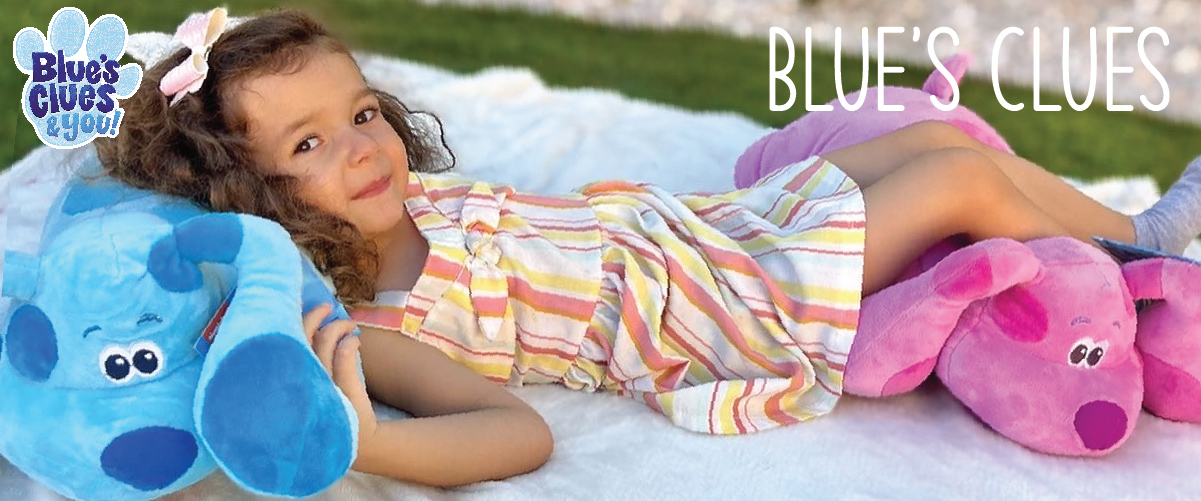 Pillow Pets Blue's Clues 30 Stuffed Animal Dog, Nickelodeon Blue Jumboz Plush 並行輸入品 : Pillow Pets Blue\u0027s Clues Blue Sleeptime Lite 11