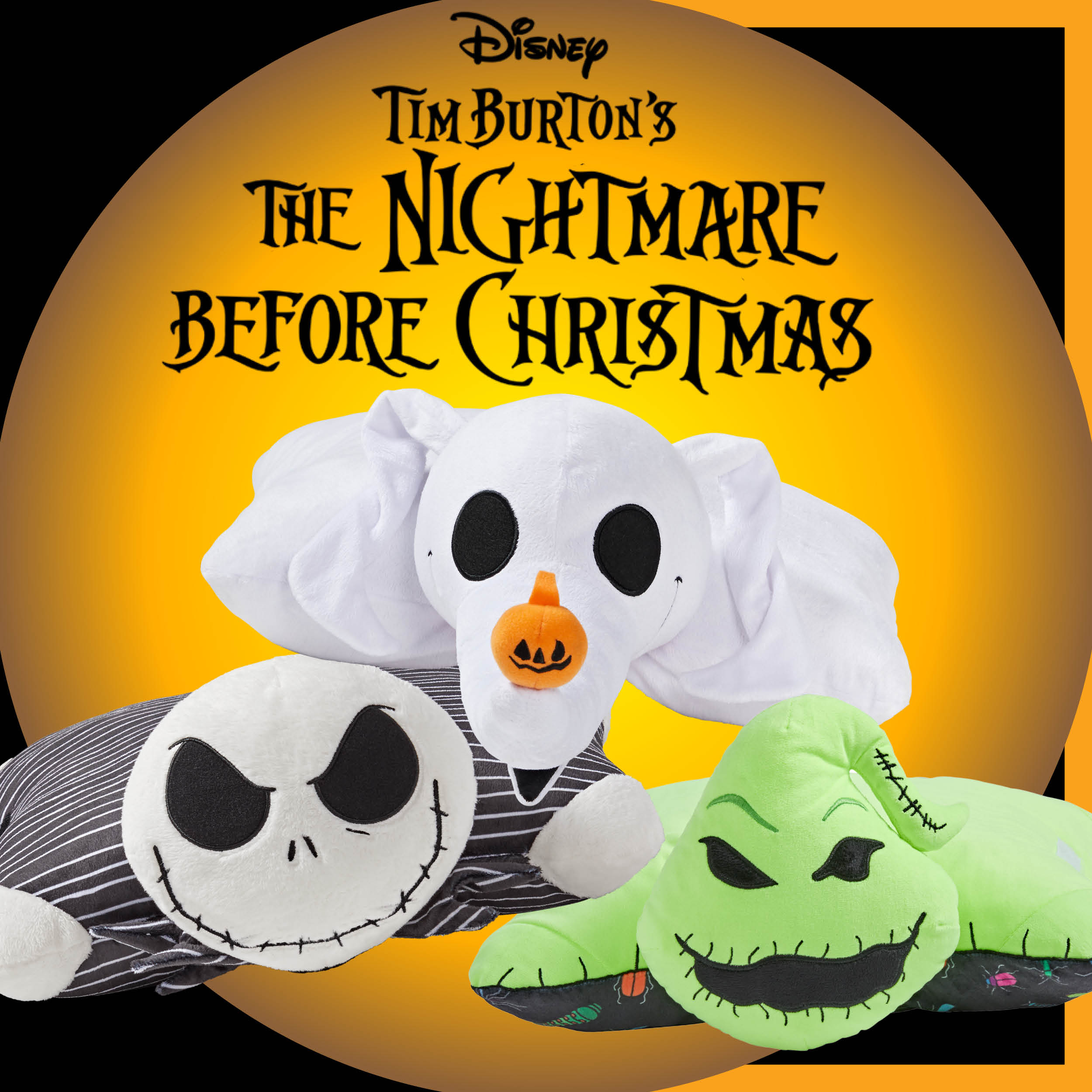 Click here to shop Disneys The Nightmare Before Christmas Pillow Pets, Jack Skellington, Oogie Boogie and Zero.