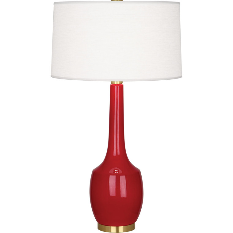 Robert Abbey Ruby Red Delilah Table Lamp in Ruby Red Glazed Ceramic RR701