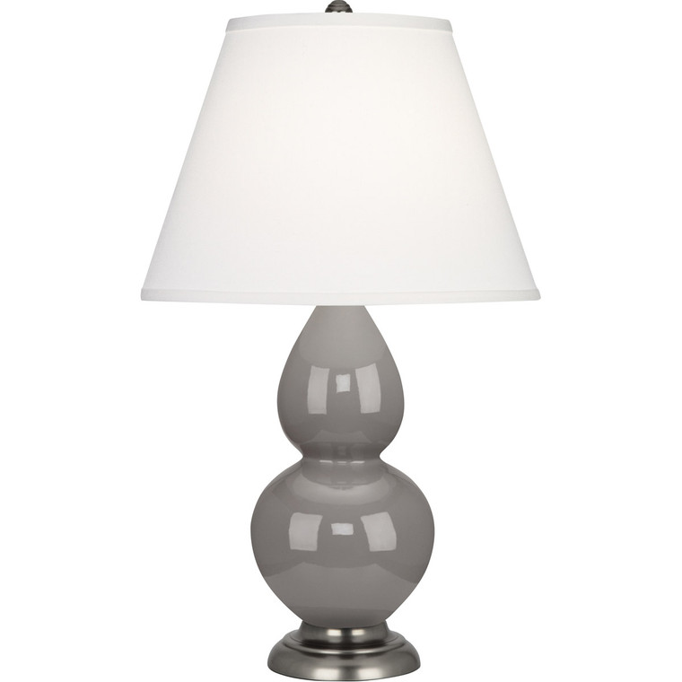 Robert Abbey Smokey Taupe Small Double Gourd Accent Lamp in Smoky Taupe Glazed Ceramic 1770X