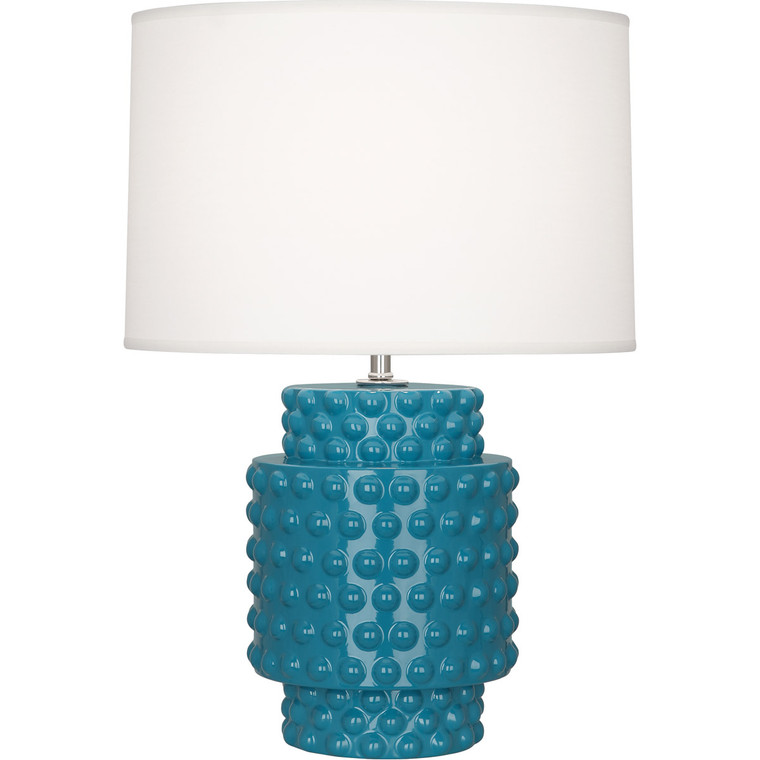 Robert Abbey Peacock Dolly Accent Lamp in Peacock Glazed Textured Ceramic PC801