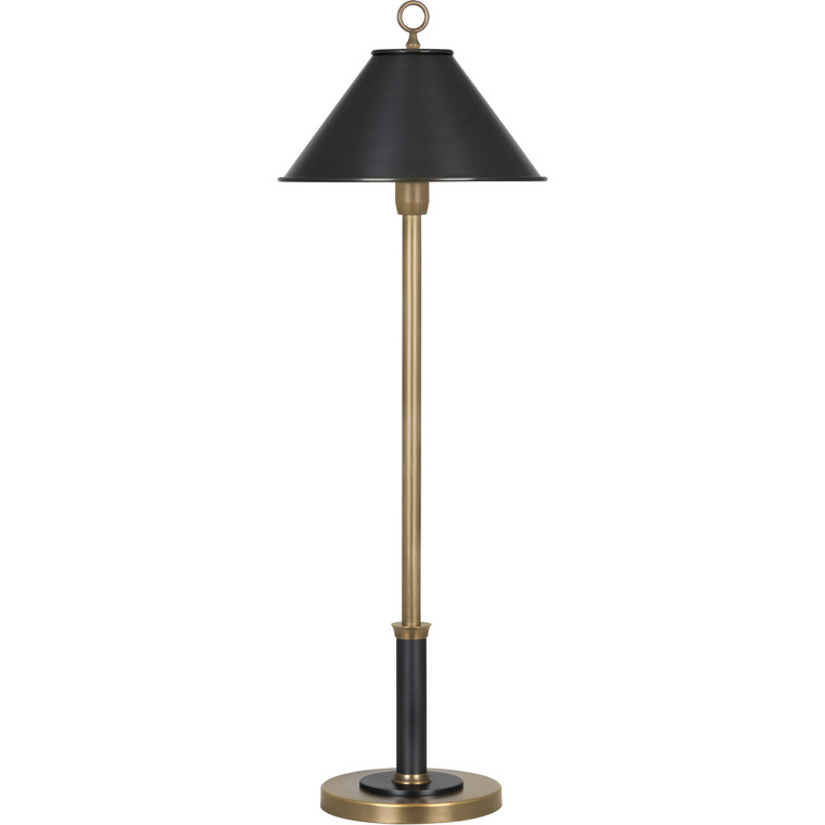 Robert Abbey Aaron Table Lamp in Warm Brass Finish with Deep Patina Bronze Accents 703