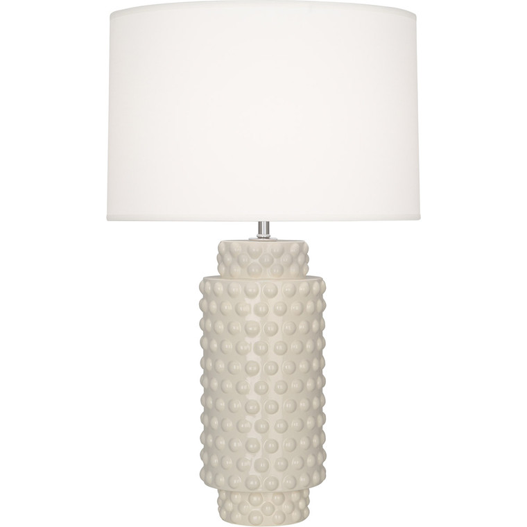 Robert Abbey Bone Dolly Table Lamp in Bone Glazed Textured Ceramic BN800