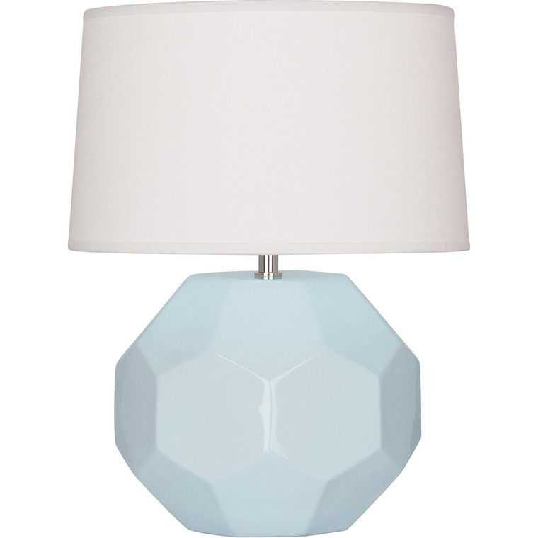 Robert Abbey Baby Blue Franklin Accent Lamp in Baby Blue Glazed Ceramic