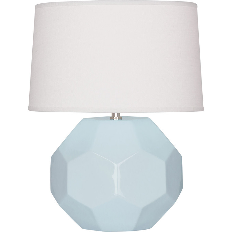 Robert Abbey Baby Blue Franklin Table Lamp in Baby Blue Glazed Ceramic