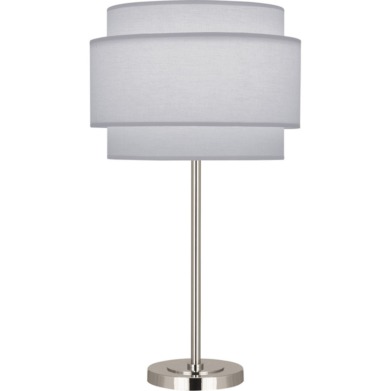 Robert Abbey Decker Table Lamp in Polished Nickel Finish