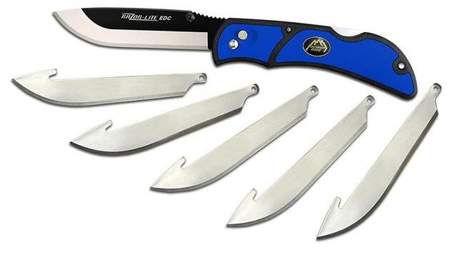 OUTDOOR EDGE RAZOR LITE EDC (BLUE)CLAM SKU OERLU40C Safari Firearms