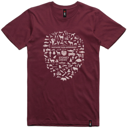 STONEY CREEK MAXIMISE TEE MAROON - SKU: HBM-7404-TMA-L