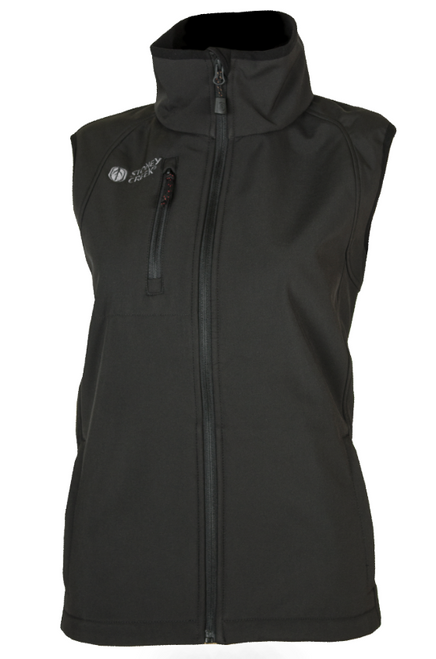 STONEY CREEK WOMENS SOFTSHELL VEST BLACK - SKU: C8663-14