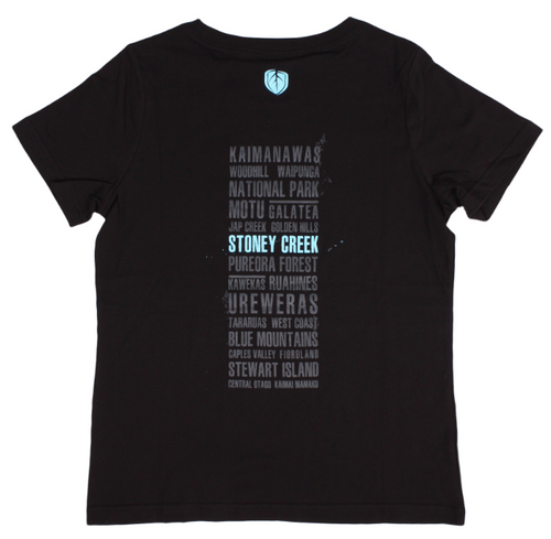 STONEY CREEK WOMENS HOT SPOTS TEE BLACK - SKU: HBW-7404-TBK-12