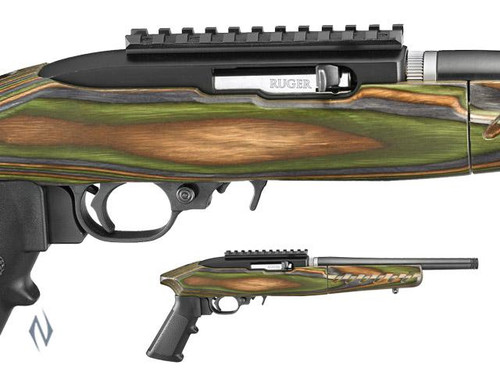 RUGER CHARGER 22LR BLUE TB TAKEDOWN GREEN LAMINATED - SKU: CHARGERTD