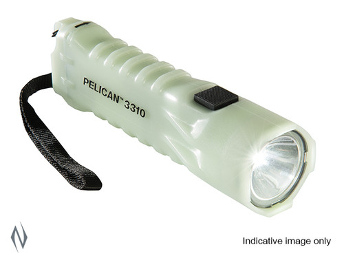 PELICAN TORCH 3310 G2 LED GLOW IN DARK 378 LUM 3 X AA