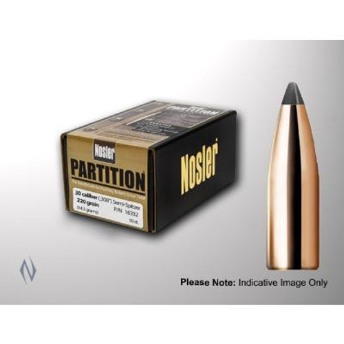 NOSLER 338 250GR PARTITION 50PK - SKU: PT338250