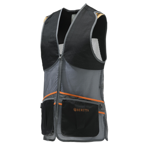 BERETTA Full Mesh Vest Black & Gray M - SKU: GT671-T1553-0903/M
