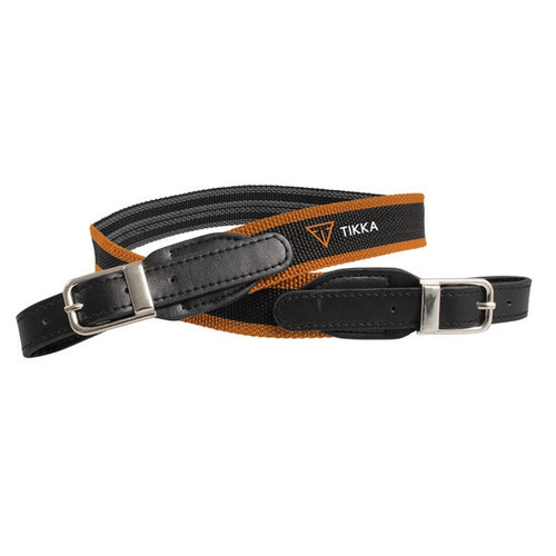 TIKKA Black & Orange Nylon & Leather Sling (no swivel) - SKU: TIKKA19001