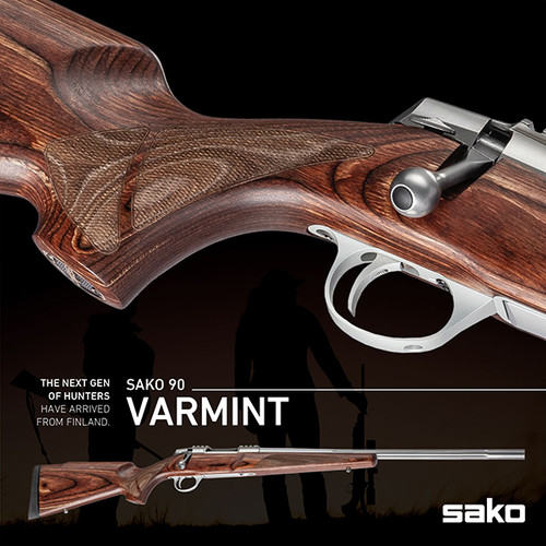 SAKO 90 VARMINT LAMINATED STAINLESS 308WIN 23.7IN MT - SKU : SK90VLS308NS