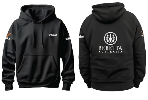 BERETTA AUSTRALIA HOODIE BLACK S - SKU: BAMERCH-0199-S