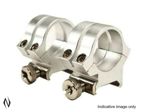 WEAVER RINGS QUAD LOCK 1 INCH HIGH SILVER - SKU: W49056