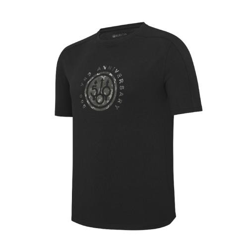 BERETTA 500 years Black T-Shirt Big Camo Logo M - SKU: TS982T21560999/M