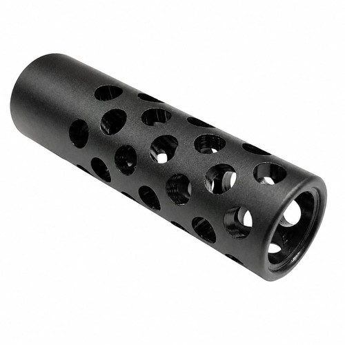 GRIZZLY - MUZZLE BRAKE BLUED - THREAD: 5/8X24TPI - DIA: 18.5MM - 45CAL - SKU: GB18.5-45
