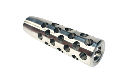 GRIZZLY - MUZZLE BRAKE STAINLESS - THREAD: 1/2X24TPI - DIA: 14MM - SKU: GBS14