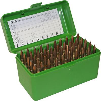 MTM - 50 RD FLIP TOP AMMO BOX WSSM50 - SKU: RSLD-50-10