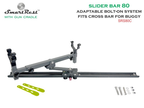 SmartRest Slider Bar 80cm Bolt-on with Gun Cradle - SKU: SRS80C