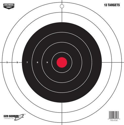 BIRCHWOOD CASEY Eze-Scorer 12IN Bullseye - 5 Sheets - SKU: BW37013