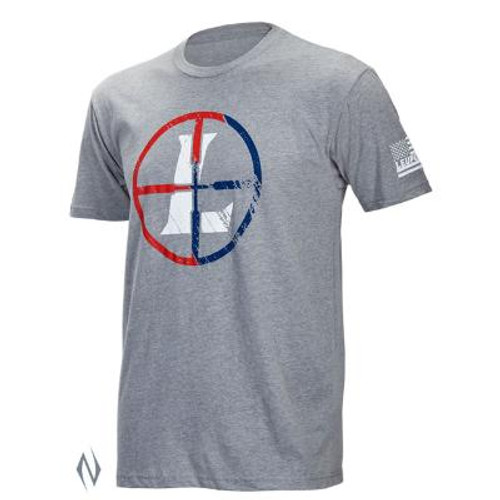 LEUPOLD SS USA RETICLE T-SHIRT GREY HEATHER 4XL - SKU: LE172574 - Size: 4XL