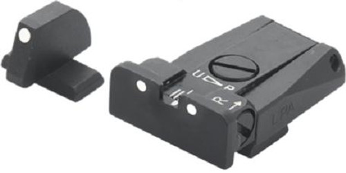 LPA Adj.Sight Set Beretta 92, 96,98,M9 White - SKU: LPASPR94BE30