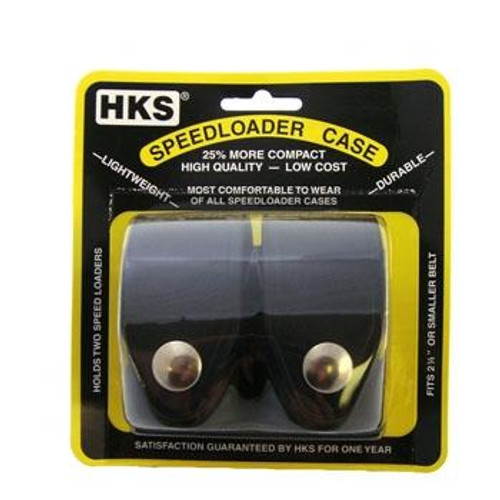 HKS 203 Double Molded Speedloader Case - Plain Medium - SKU: HKS203PMBN