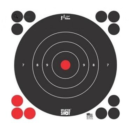 ProShot Splatter Shot 12 inch White Bullseye Target - 12 Pack - SKU: 12B-WHTE-12PK