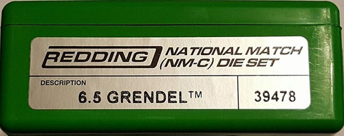 Redding 6.5 Grendel National Match Die Set - SKU: 39478