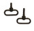 Grovtec Wood Screw Fore End Swivel Set 1 inch Loops Black Non-Detachable - SKU: GTSW78