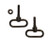 Grovtec Machine Screw Fore End Swivel Set 1.25 inch Loops Black Non-Detachable - SKU: GTSW77