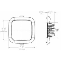 Lumitec Square Mirage Down Light - White Dimming, Red/Blue Non-Dimming - Polished Bezel