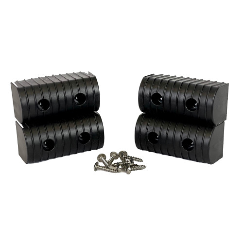 Caliber BunkWrap End Cap 2x4" Black Accessory Kit w/Stainless Steel Hardware *4-Pack